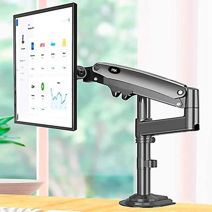 Imagem de Suporte de Mesa Ajustavel com Pistao a Gas Para Monitor PIX, 17" à 35", Preto - PX-H80