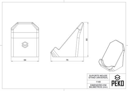 Imagem de Suporte De Mesa Branco Compativel C/ Mouse Stand Organizador