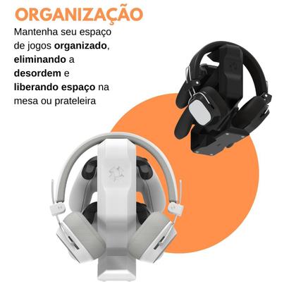 Imagem de Suporte de Mesa Compatível Com HeadSet e 2 Controles do Xbox ou PlayStation - ARTBOX3D