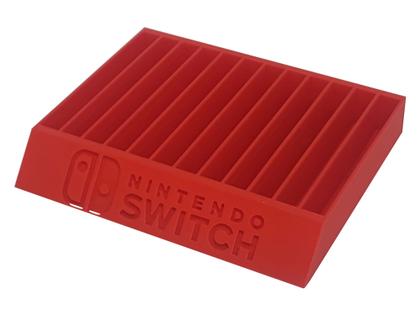 Imagem de Suporte de Mesa compativel com Jogos Nintendo Switch - 12 Jogos - Vermelho - Impressão 3D