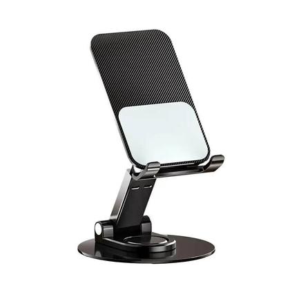 Imagem de Suporte de Mesa Dobrável para Tablet e Celular - Alumínio, Giratório 360°