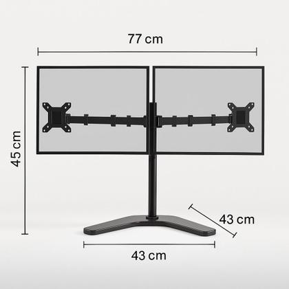 Imagem de Suporte De Mesa Duplo Articulado Monitor TV 15-27 Polegadas