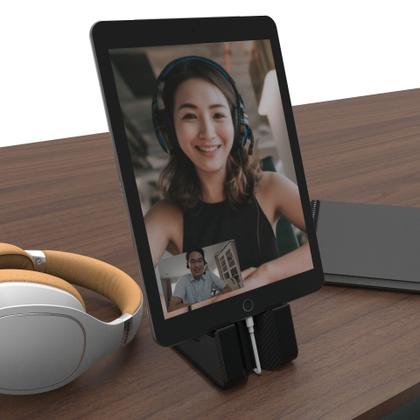 Imagem de Suporte de Mesa Elevado Universal para Tablet em Videoconferência e para Assistir Conteúdos - ARTBOX3D
