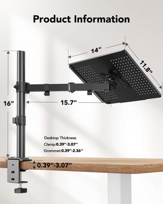 Imagem de Suporte de mesa para laptop HUANUO para notebooks de 17 polegadas ou monitores de 15” -32”