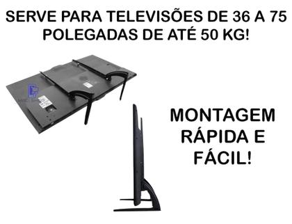 Imagem de Suporte De Mesa Para Tv Base 36 A 75 Lcd Led oled qled Universal Samsung LG Tcl Philips 42 43 48 50 55 58 60 65 70 75 Polegadas