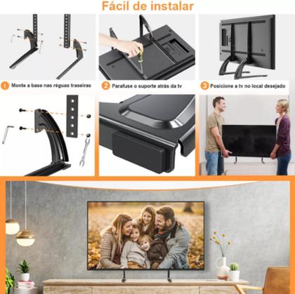 Imagem de Suporte De Mesa Para Tv Base 36 A 75 Lcd Led oled qled Universal Samsung LG Tcl Philips 42 43 48 50 55 58 60 65 70 75 Polegadas
