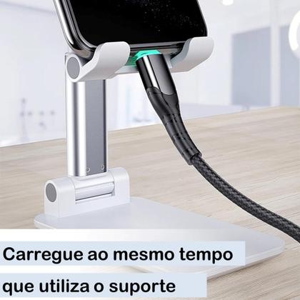 Imagem de Suporte de Mesa Portátil Celular e Tablet com Ajuste de Altura LE049