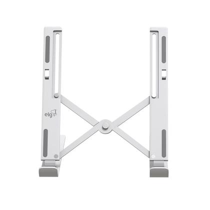 Imagem de Suporte de Mesa Portátil para Notebook e Laptop ELG, 10" a 17.3", 10 Níveis de Altura, Branco - NTB8520W