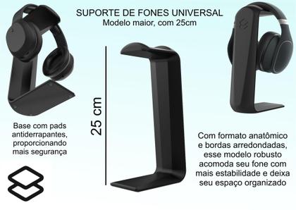 Imagem de Suporte De Mesa Tamanho 25 Cm Para Fone De Ouvido Headfone