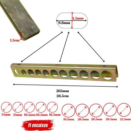 Imagem de Suporte de metal Para Bits 11encaixes Uso em  Painel de Ferramentas
