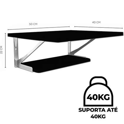 Imagem de Suporte de micro-ondas Forno elétrico Multivisão kit-2z com prateleira para utensílios suporta 40kg