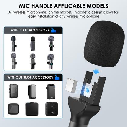 Imagem de Suporte de Microfone Portátil GAHOGA para DJI Rode Wireless GO com 3 Filtros Pop