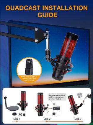Imagem de Suporte de microfone SUNMON QuadCast Boom Arm para HyperX QuadCast