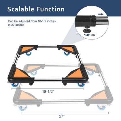 Imagem de Suporte de mini geladeira Furniture Dolly SPACECARE com 4 rodas de travamento