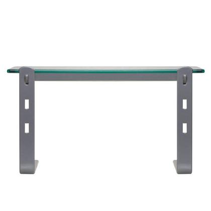 Imagem de Suporte de Monitor Reliza Office Prata com Vidro Incolor