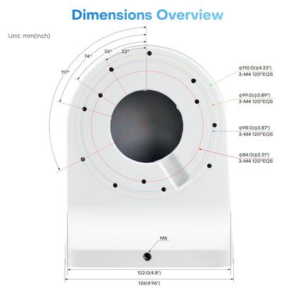 Imagem de Suporte de montagem em parede VALUCAM VC-EDI04EG1-IA para câmera dome