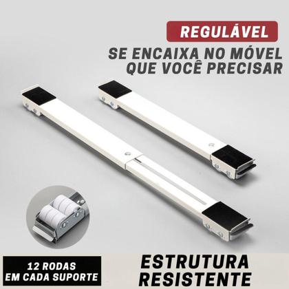 Imagem de Suporte de Móveis Universal com Regulagem Rodinha Instalação Fácil e Rápida - Petrin