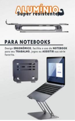 Imagem de Suporte De Notebook Aluminio ate 17" Polegadas