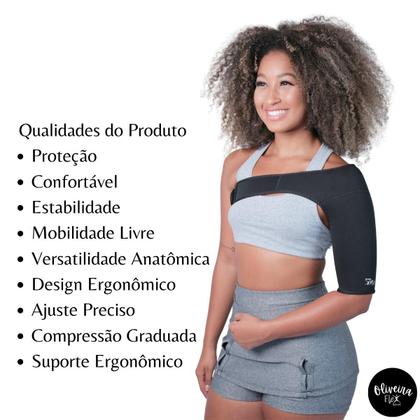 Imagem de Suporte De Ombro Neoprene Treino Fitness Lesão Cirúrgico Tratamento Exercício Funcional Qualidade Resistente Durável  Top Envio em 24horas