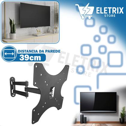 Imagem de Suporte de Parede Articulado Retrátil para TV 14 42 compatível Smart TV LED, LCD, VESA Universal