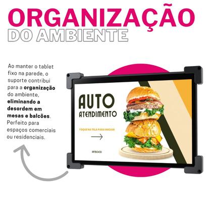 Imagem de Suporte de Parede com Trava Anti-Furto Compatível com Tablet's de até 1,5 cm Espessura