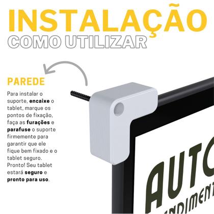 Imagem de Suporte de Parede com Trava Anti-Furto Compatível com Tablet's de até 1,5 cm Espessura