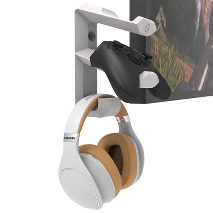 Imagem de Suporte de Parede Compatível Com HeadSet e 2 Controles do Xbox ou PlayStation - ARTBOX3D