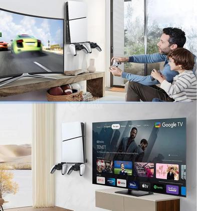 Imagem de Suporte De Parede Em Aço Para Playstation 5 Slim Digital e Ultra Base Preto