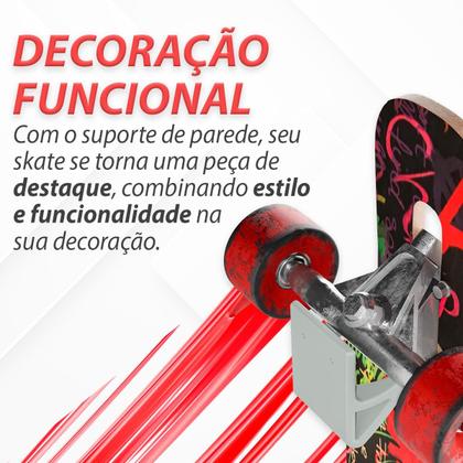 Imagem de Suporte de Parede Gancho Skate Cruiser Longboard