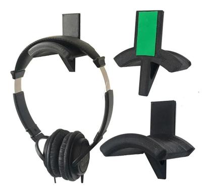 Imagem de Suporte De Parede Headset Headphone Com Fita Dupla Face
