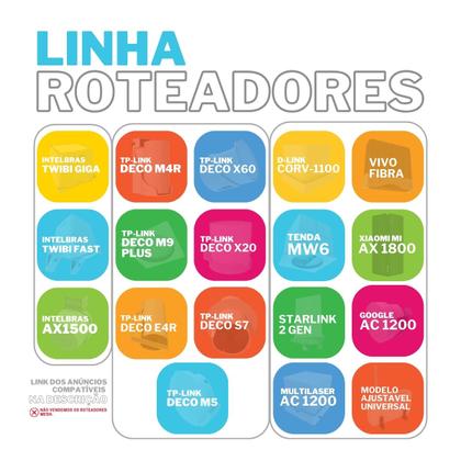 Imagem de Suporte de Parede Organizador Compatível com Roteador Wi-Fi Tp-Link Deco M4 e S7 - ARTBOX3D