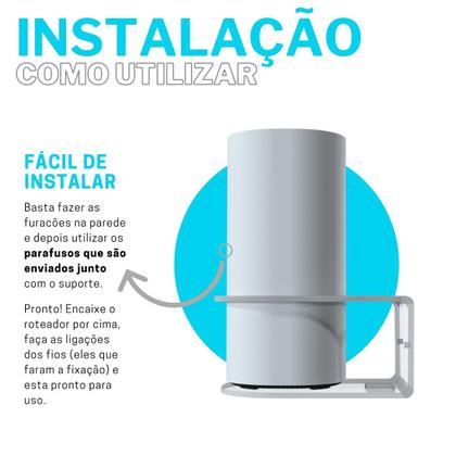 Imagem de Suporte de Parede Organizador Compatível com Roteador Wi-Fi Tp-Link Deco M4 e S7 - ARTBOX3D