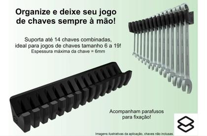 Imagem de Suporte De Parede Para 14 Chaves Combinadas Ferramentas