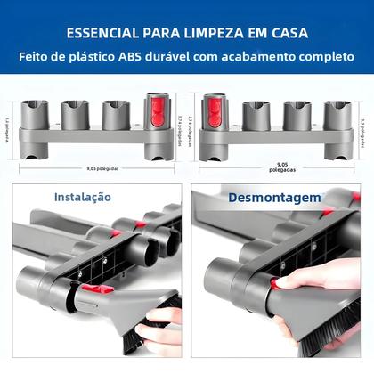 Imagem de Suporte De Parede Para Aspirador Dyson V7 V8 V10 V11 V12 V15 - Organizador De Acessórios