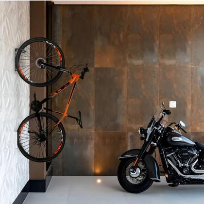 Imagem de Suporte De Parede para Bicicleta Gancho Vertical Material Reforçado para Aros Diversos com Parafusos para Garagem Quarto Oficina Casa Bike
