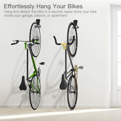 Imagem de Suporte de parede para bicicleta Housolution Heavy Duty com gancho fixo, pacote com 2