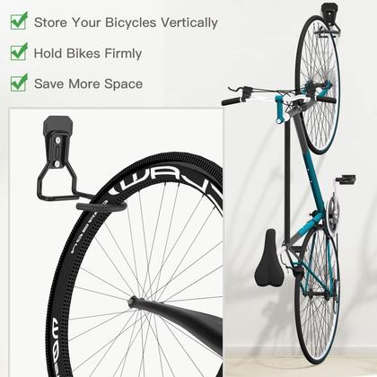Imagem de Suporte de parede para bicicleta Housolution Heavy Duty com gancho fixo, pacote com 2