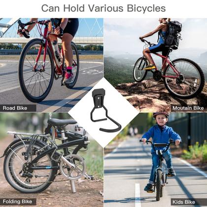 Imagem de Suporte de parede para bicicleta Housolution Heavy Duty com gancho fixo, pacote com 2