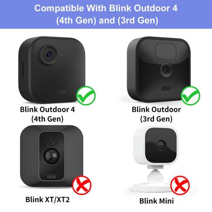 Imagem de Suporte de parede para Blink Outdoor 4 (4ª geração) e Blink Outdoor (3ª geração), pacote com 3 caixas protetoras à prova de intempéries e suporte ajustável em 360 graus com suporte para módulo de sincronização 2 (câmera Blink não incluída, preta)