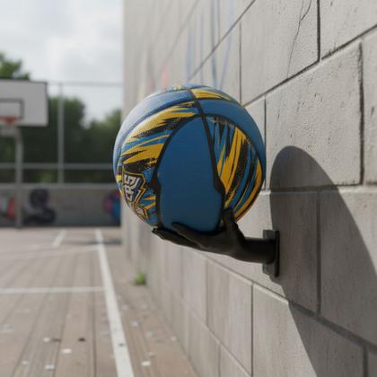 Imagem de Suporte de Parede para Bolas de Basquete  PRETO