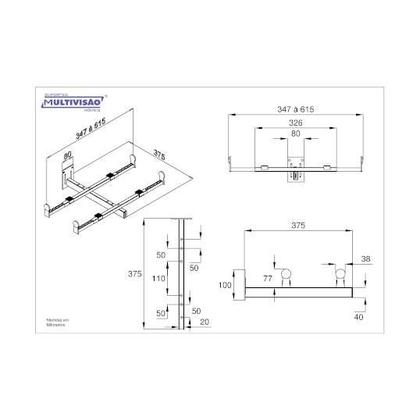 Imagem de Suporte de Parede para Forno Microondas Elétrico Multivisão F100-PR Preto