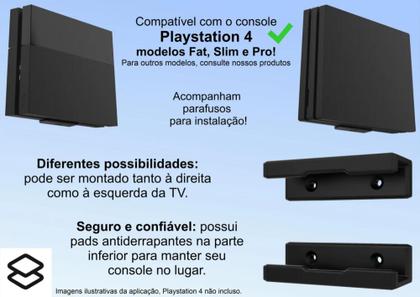 Imagem de Suporte De Parede Stealth Compatível Com Ps4 Slim Fat Pro