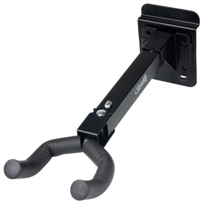 Imagem de Suporte de Parede Tonante Ganho Cor Preto Emborrachado Para  Violão Baixo Guitarra Cavaco Aço Reforçado Com Regulagem Lados