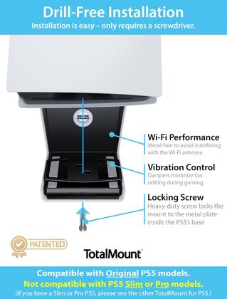 Imagem de Suporte de parede TotalMount Original para PS5 (não compatível com Slim ou Pro)