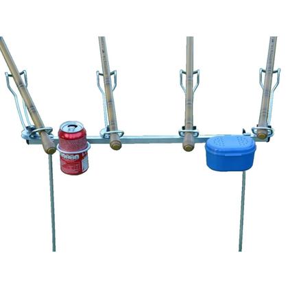 Imagem de Suporte De Pesca 4 Varas - Fixa No Chão Com Acessório