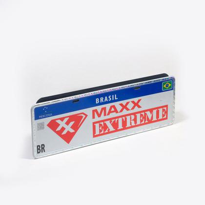 Imagem de Suporte de Placa Universal Para-choque - Aço - Preto Fosco