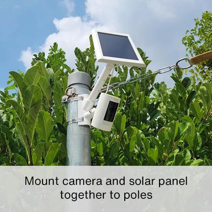 Imagem de Suporte de Poste para Câmera de Segurança e Painel Solar Holicfun