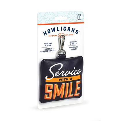 Imagem de Suporte de saco de cocô genuíno Fred Howligans Service com sorriso