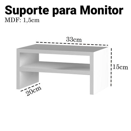 Imagem de Suporte de Telas Organizador Monitor Sala Quarto Escritorio MDF