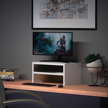 Imagem de Suporte de Telas Organizador Monitor Sala Quarto Escritorio MDF